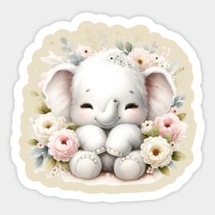 Funny Elephant Boho Babies A Whimsical Watercolor Gathering Sticker